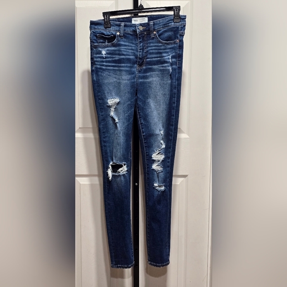 BKE Denim - BKE Parker Distressed High Rise Skinny Blue Jeans Size 26